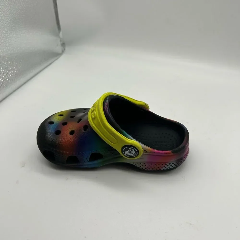 Crocs Kids Multicolor Slip-on Clogs with Yellow Strap